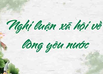 Nghị luận xã hội về lòng yêu nước