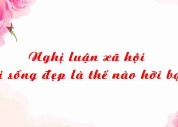 Nghị luận xã hội Ôi sống đẹp là thế nào hỡi bạn?