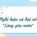 Nghị luận xã hội về "Lòng yêu nước"