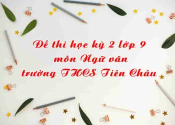 Đề thi học kỳ 2 lớp 9 môn Ngữ văn trường THCS Tiên Châu