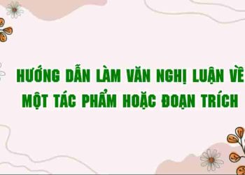 Hướng dẫn làm văn nghị luận về một tác phẩm hoặc đoạn trích