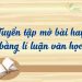 Mẫu mở bài ấn tượng của học sinh giỏi