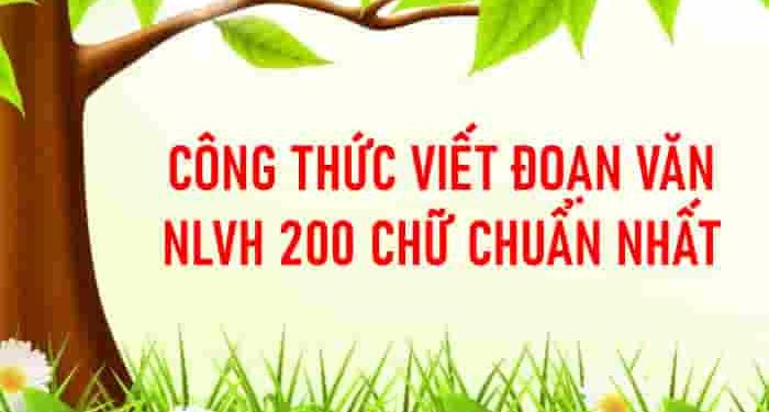 công thức viết đoạn văn nghị luận văn học 200 chữ