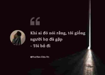 Khi bị ai đó nói rằng, tôi giống người họ đã gặp - Tôi bỏ đi
